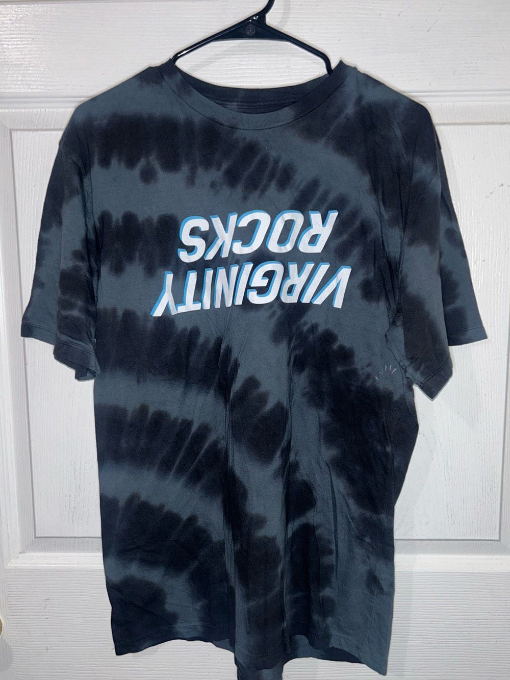 VIRGINITY ROCKS Black Tie-Dye Graphic Short Sleeve Tee